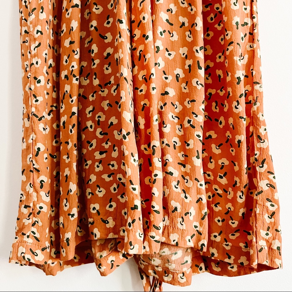 Faithfull The Brand Cedric Jumpsuit Vintage Bloom Peach Floral Women’s Large 8 - Picture 11 of 17